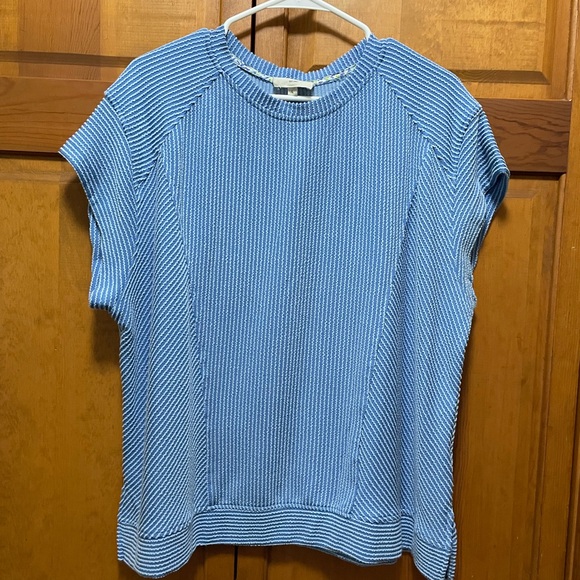 Umgee Blue Knit Wide-Leg top/pant set - Picture 2 of 7